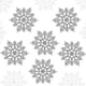 thumbnail image 1 of 24 Uds. De copos de nieve de plástico con purpurina, adornos navideños de copos de nieve, decoraciones navideñas, decoraciones para ventanas Ormromra LKX-2037-3, 1 of 4