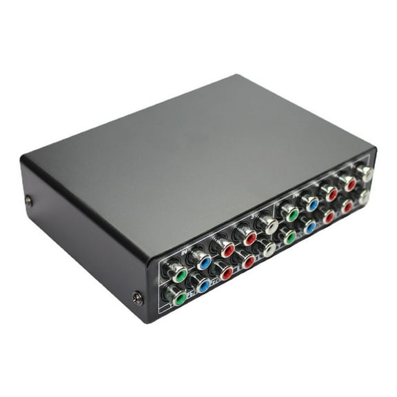 JWQFBC 3 in 1 Out Component AV Video Switch Box, AV Switcher Selector Ypbpr RGB for for