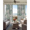 thumbnail image 6 of Green Palm Leaves Kitchen Curtains Summer Starfish Tropical Plants Cafe Short Curtains for Bathroom Blackout Window Curtain Grommet Small Window Treatment Drapes for Bedroom Living Room 42"x45"x2, 6 of 9