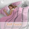 thumbnail image 4 of 3 Piece Pink Grey Ombre Duvet Cover Set Queen Size,Microfiber Comforter/Quilt Cover with Corner Ties and 2 Pillowcases,Modern Geometric Abstract Aesthetics Cream Soft Bedding with Zipper Closure, 4 of 8