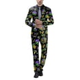 thumbnail image 3 of Mens Carnival 3D Digital Printed Suit Set Light Business Suit Jacket Trousers Set, 3 of 7