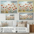thumbnail image 4 of Designart "Field Adorned With Red And Grey Poppies" Poppies Floater Framed Wall Art Living Room, 4 of 5