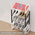 thumbnail image 5 of Qocolhg 4-Tier Shoe Rack Shoe Organizer, Sturdy Shoe Rack for Closet & front Door Entrance Entryway with Spacious Top and Strong Metal Shelves Industrial Style Free Standing Storage Shelves, Black, 5 of 9