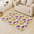 thumbnail image 2 of Strawberry Rugs for Living Room Bedroom - Banana Rug 4x5 - Fruit Carpet for Home Decor - Washable Non Slip Patterned Indoor Large Area Rug - Soft & Low Pile (ZJ&467), 2 of 7