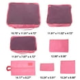 thumbnail image 2 of Unique Bargains 7 Pcs Zipper Design Packing Cube Set for Luggage Pink, 2 of 5