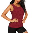 thumbnail image 2 of Bixox Women's Christmas Red Snowflakes Printed Sleeveless Fitness Workout Running Quick-Dry Tank Top, 2 of 7