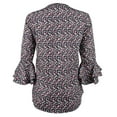 thumbnail image 2 of Women's Petite Three Quarter Sleeve Blouse Top, 2 of 5