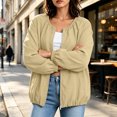 thumbnail image 5 of LUVDA Lightweight Zip Up Windbreaker for Women Fall Spring Elastic Trim Casual Jacket, 5 of 6