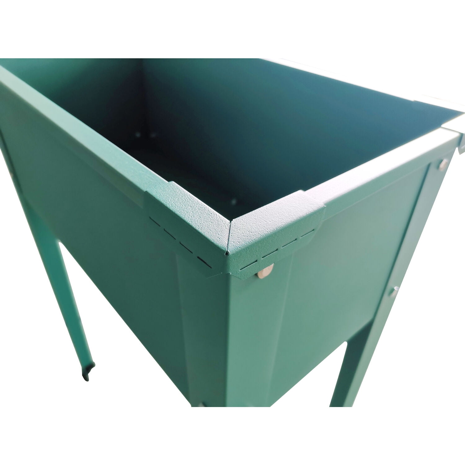 Hanover 24-In. Raised Garden Bed Planter Box with Legs for Flowers, Herbs, Vegetables - Powder-Coated Galvanized Steel, Green, HANRSGB-1GRN
