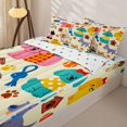 thumbnail image 3 of Homewish Cartoon Pet Dog Zipper Twin Comforter Sets with Fitted Sheet and 2 Pillowcases,Funny Animal Zipper Bedding Set,Cream,Polkadot Reversible,4pcs, 3 of 8