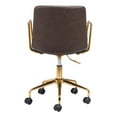 thumbnail image 5 of ZUO Eric Office Chair Gray & Gold, 5 of 9