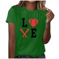 thumbnail image 1 of Blusa informal de manga corta con cuello redondo y estampado suelto de verano para mujer con estilo OAVQHLG3B Store  lin121212, 1 of 4