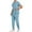 Light Blue, variant on ZZwxWA Men's Workwear Scrubs Set — Stretch Short Sleeve Scrub Tops & Drawstring Jogger Pants with Pockets Solid Color Quick-drying Gown Protective-Suit Online Shopping