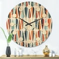 thumbnail image 2 of Designart 'Abstract Retro Drops V' Mid-Century Modern Wood Wall Clock, 2 of 5