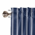 thumbnail image 5 of Tier Curtains 45 Inches Long, Navy Blue Striped Window Treatment Curtain Drapes, Navy Blue White Farmhouse Stripes Small Curtain Drapes for Bathroom Laundry Room, 27.5"x45", 2 Panels, 5 of 7