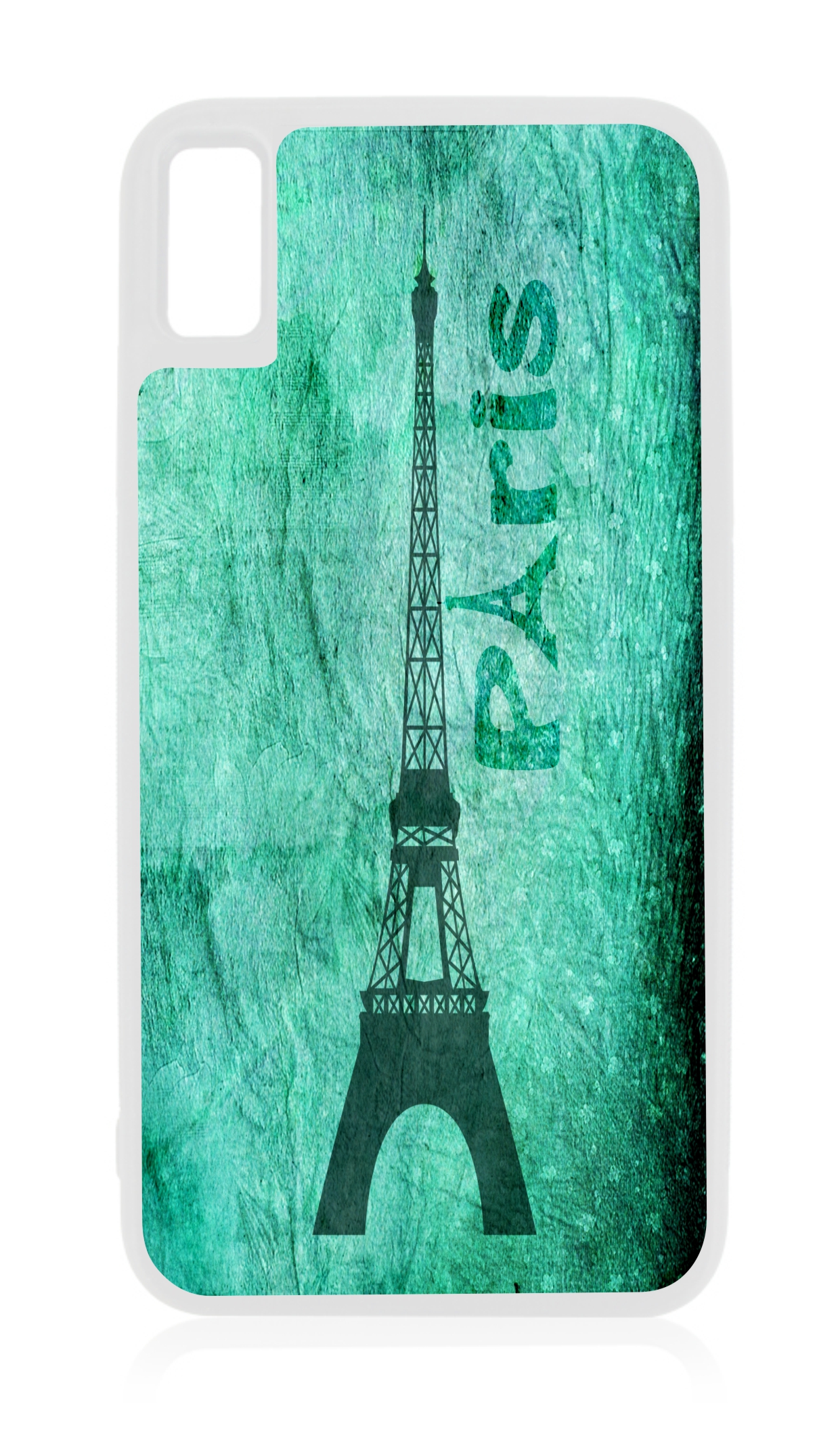 Fractal Tiger Print Design White Rubber Case for iPhone XR iPhone XR