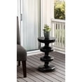 thumbnail image 2 of Kate and Laurel Fondi Modern Metal Round Side Table, 12 x 12 x 21, Black, Dorm Living Room Stacked Bubble End Table for Use as Bedroom Nightstand or Outdoor Patio Decor Option, 2 of 8