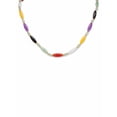 thumbnail image 5 of PalmBeach Jewelry Multicolor Jade Beaded and Barrel Shaped Link Necklace in 14k Yellow Gold 18", 5 of 7