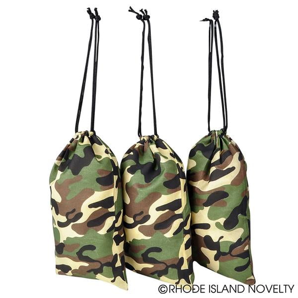 Camouflage Drawstring Bags, 10.5" x 8" Size, Dozen Bags (12) Walmart