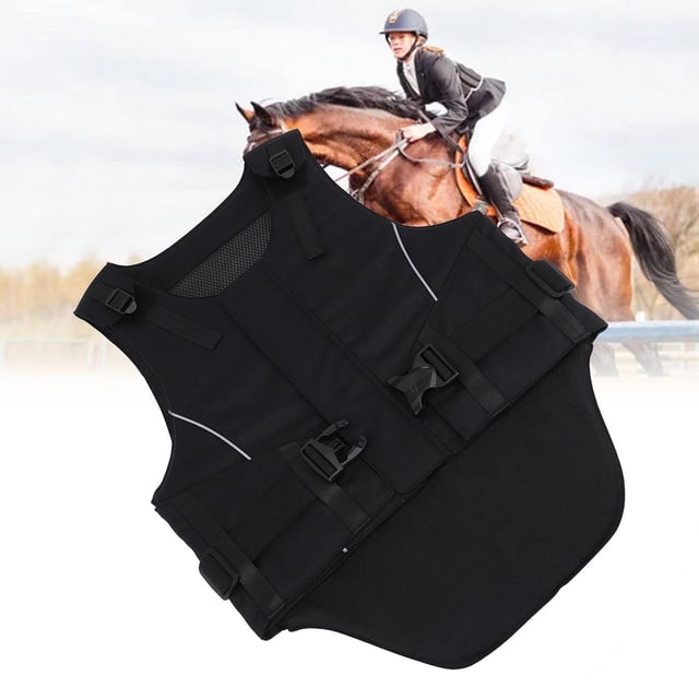 Chaleco Ecuestre, Espuma absorbente de choque, diseño transpirable, atejable, cuello redondo ergonómico, para arenas de carreras y configuraciones al aire libre