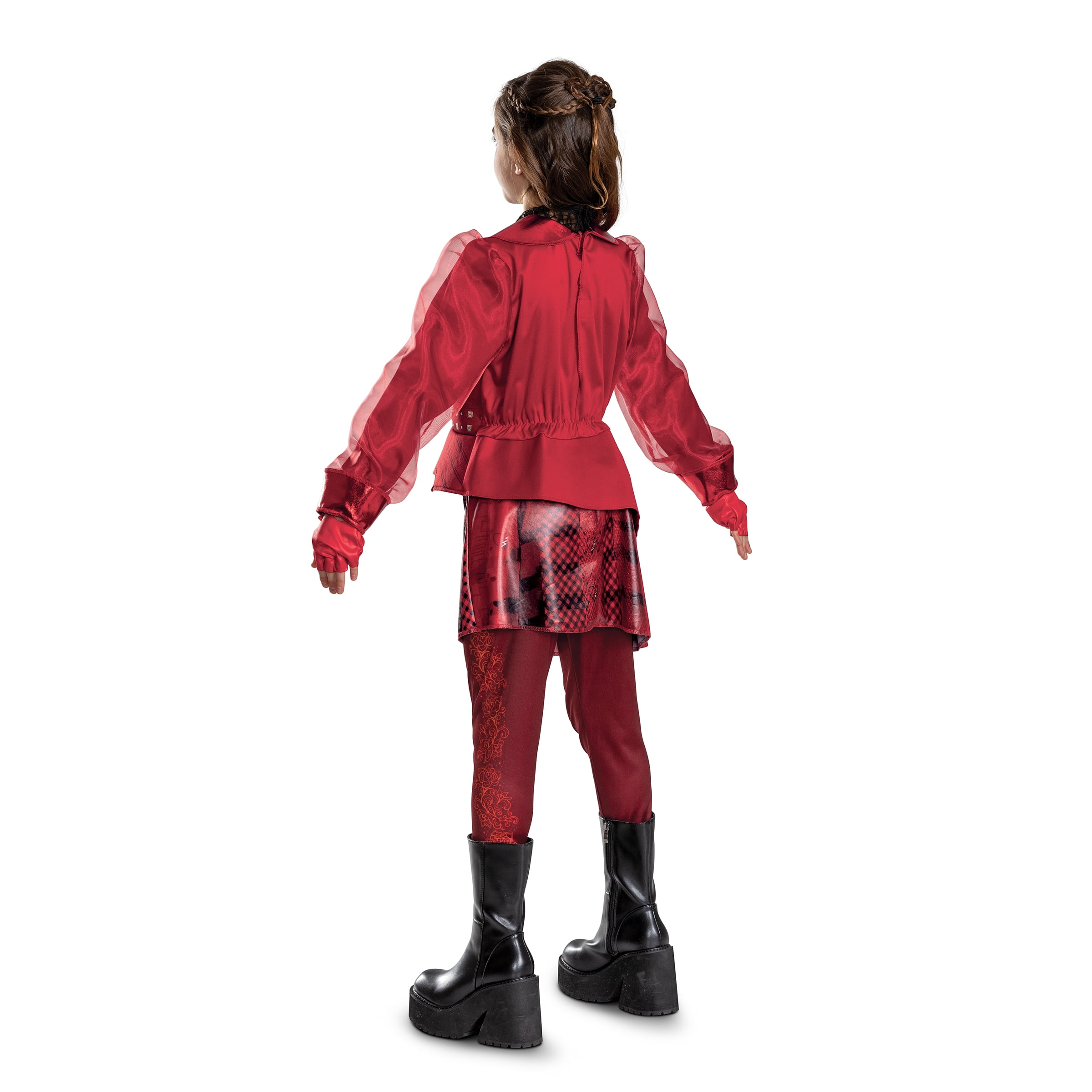 Disney Descendants Wicked Wonderland Red Halloween Costume for Children, Girls Size M (7/8), by Disguise