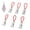 Red rope, variant on 6Pcs Heavy Duty Metal Steel Beach Towel Clip For Outdoor Pool Bath Towels