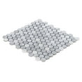 thumbnail image 2 of Modket White Marble Metallic Aluminum 1" Hexagon Modern Mosaic Tile Backsplash Kitchen, 2 of 5