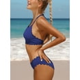 thumbnail image 4 of Women Halter Bikini Set Low Waisted Swimsuits Sexy Two Piece Swimwear, 4 of 5
