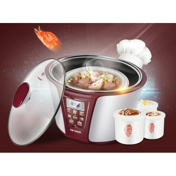 Makoto DGD32-32BG Smart 4 Ceramic Pot Electric Stew Pot, Slow Cooker Soup  Maker