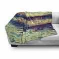 thumbnail image 3 of Wave Soft Flannel Fleece Throw Blanket, MacroPhotography of Little Swirling Wave on Ocean with Blurred Background, Cozy Plush for Indoor and Outdoor Use, 50" x 70", Multicolor, by Ambesonne, 3 of 6