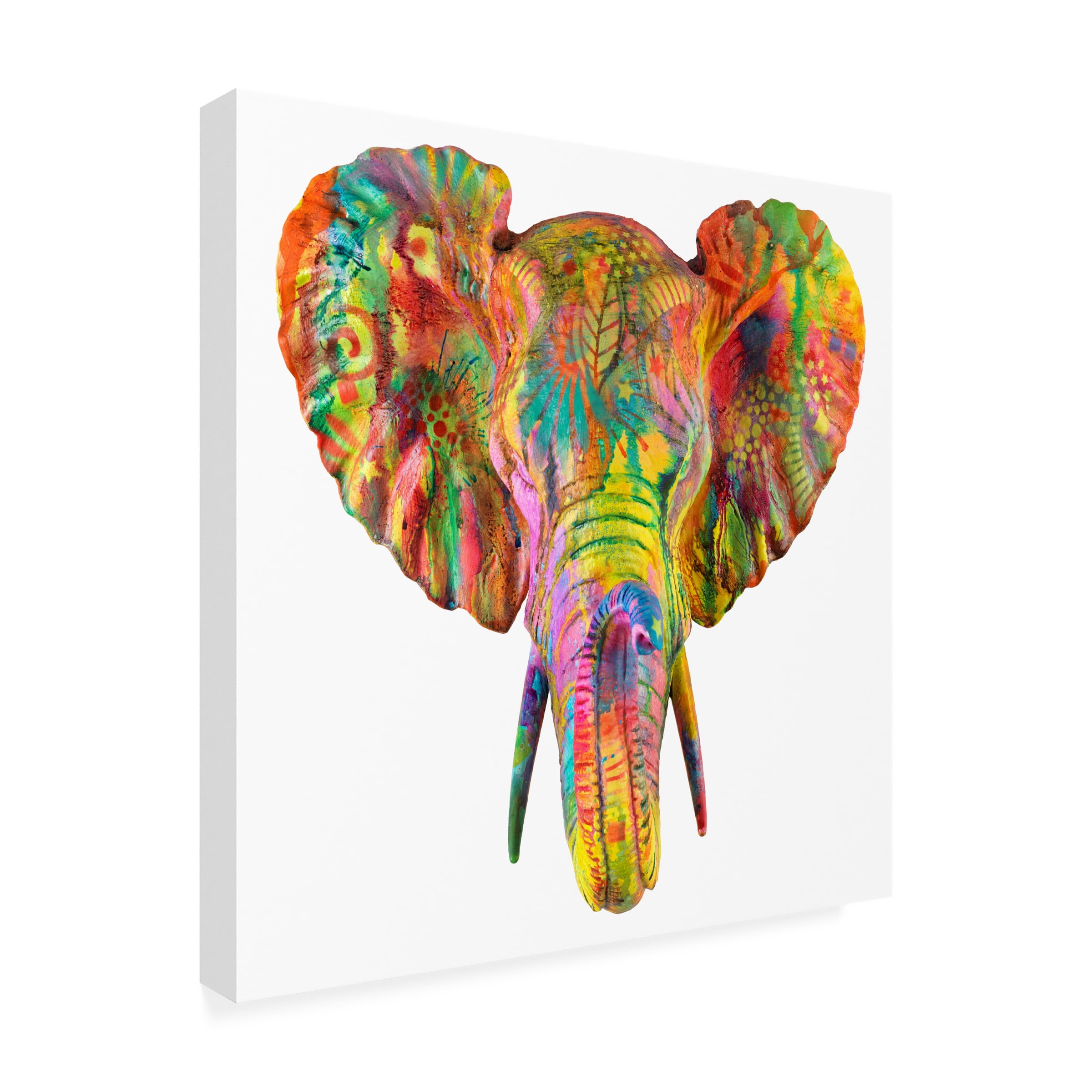 Trademark Fine Art 'Elephant' Canvas Art by Dean Russo