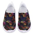 thumbnail image 1 of Zapatos planos informales para mujer, zapatillas con estampado de mariposas en 3D, de malla transpirable, para caminar al aire libre, para verano y otoño, 1 of 5