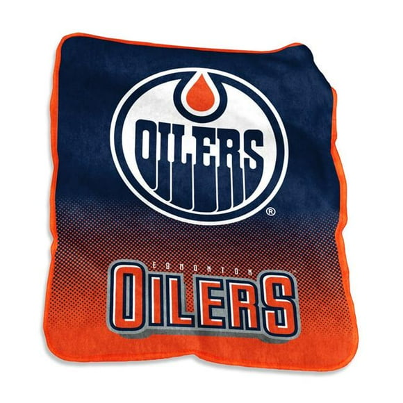 Logo Brands 812-26A Edmonton Oilers Raschel Throw