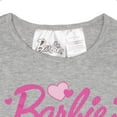 thumbnail image 5 of Barbie Girl's Casual Stretch Dress 2-Pack with Barbie Graphic Print Logo - Set of Short Sleeve Summer Dresses for Kids (Size 4-6X), 5 of 12