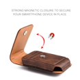 thumbnail image 4 of Luxmo Belt Holster for Samsung Galaxy A15 5G, Vertical PU Leather Phone Clip Pouch Carrying Wallet Case with Magnetic Closure and Card Slots - Brown, 4 of 9