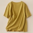 thumbnail image 5 of zbxnLI Womens Summer Baggy T Shirts Casual Solid Color Short Sleeve Tops for Women Comfort Crew Neck Shirt, 5 of 6
