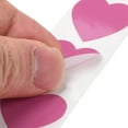 thumbnail image 4 of 20rolls Heart Paper Stickers Adhesive Labels Roll Stickers Gift Tag for Envelopes Party Presents Decoration Hot Pink 25x24x0.1mm 500pcs/roll, 4 of 4