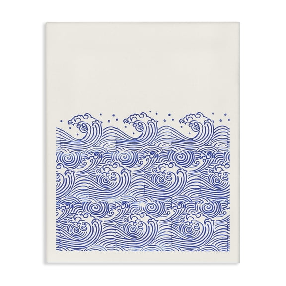 Stupell Industries Coastal Abstract Curving Waves Canvas Art, 16 x 20, by Marie le Moal