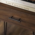 thumbnail image 4 of Croft Mid-Century Modern Metal Hairpin Leg 1-Drawer End Table Set in Dark Walnut, 4 of 7