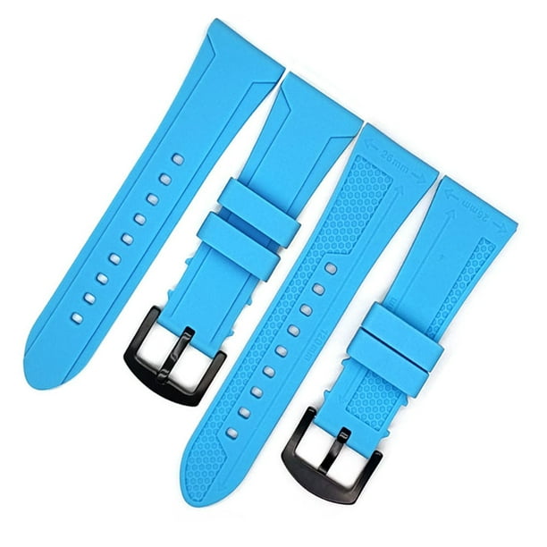 Correa de reloj de 22, 24 y 26 mm, correa de reloj de silicona, accesorios universales para reloj a prueba de agua