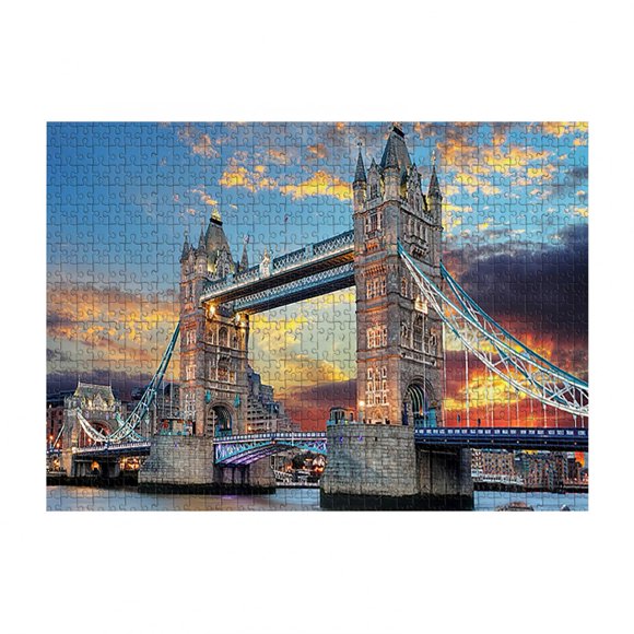 EQWLJWE Puzzle Toys London Bridge 1000 Large Adult And Children's Puzzle Festival Gift Virtual Puzzle Christmas