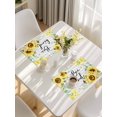 thumbnail image 5 of Sunflower Floral Placemats Set of 4, Farmhouse Pastoral Daisy Bees Grey Plaid Placemats for Dining Table, Place Mats for Kitchen Tabletop, Waterproof Wipeable Dining Table Mats Set, 5 of 9