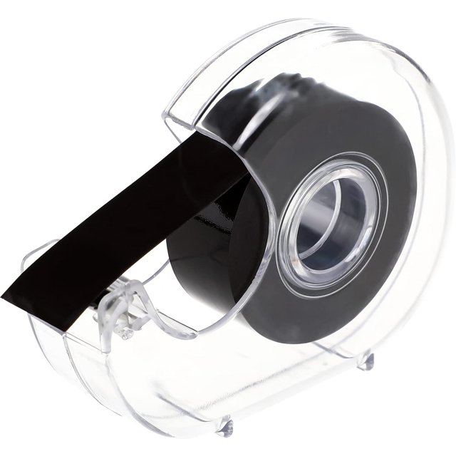 Dispensador de cinta magnética, tira magnética de cinta magnética flexible con respaldo adhesivo y dispensador de cinta, rollo de cinta magnética para manualidades, proyectos de bricolaje, uso en el