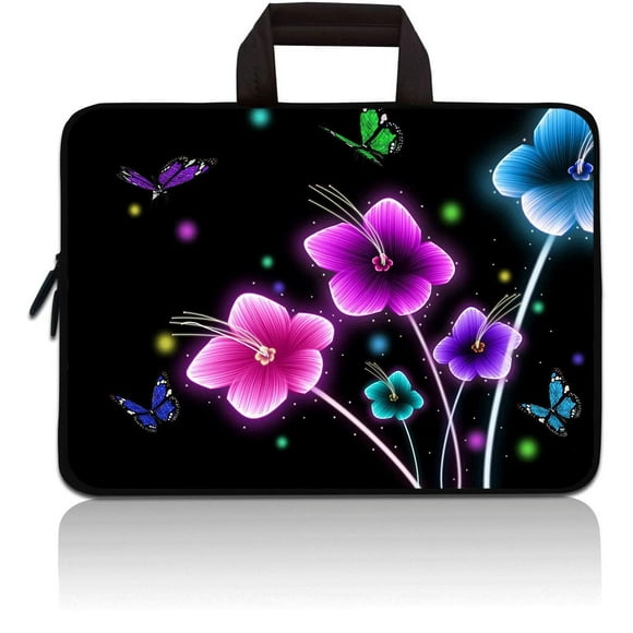 shiyou-11 11.6 12 12.1 12.5 inch Laptop Carrying Bag Chromebook Case Notebook Ultrabook Bag Tablet Cover Neoprene Sleeve for Apple MacBook Air Samsung Google Acer HP DELL Lenovo Asus (Colorful Flower