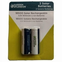 Garden Splendor 830-1907 Solar Rechargeable Batteries, 18500, 2-Pk. - Quantity 1