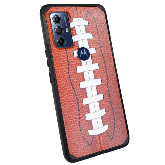 DALUX MetKase Hybrid Slim Phone Case Cover Compatible with Motorola Moto G Play (2023) 4G LTE - Football Lace