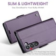 thumbnail image 3 of CaseMe Leather For Samsung Galaxy S24 Plus 5G Wallet Case with RFID Blocking, For Samsung Galaxy S24 Plus 5G Case Wallet for Women Men Card Holder Magnetic Clasp Kickstand Folio Case,Purple, 3 of 11