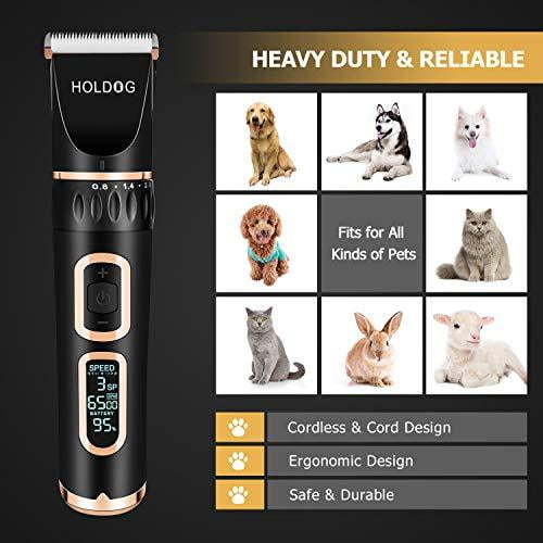 Dog Clippers Professional Heavy Duty Dog Grooming Clipper 3-Speed