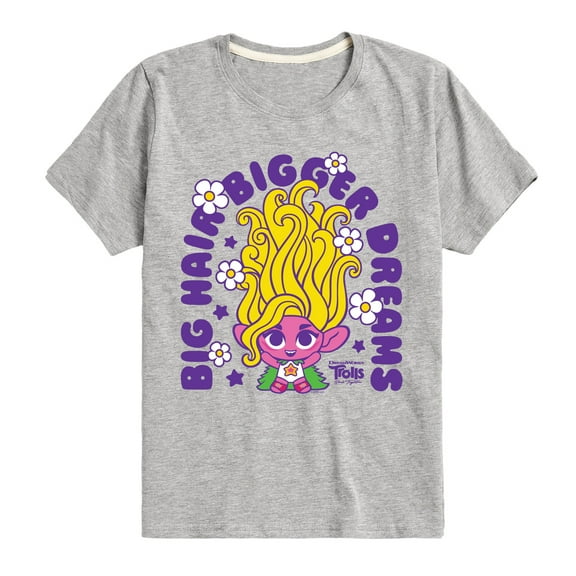 Trolls - Band Together - Big Hair Bigger Dreams - Toddler and Youth Short Sleeve Graphic T-Shirt
