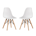 thumbnail image 1 of Aykah Chaises de Salle à Manger Eiffel Blanches, Ensemble de 2, 1 of 4